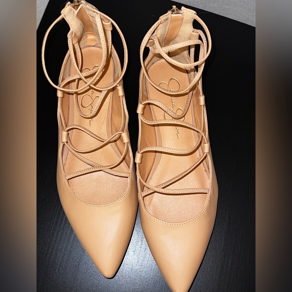 Jessica Simpson Tan Strappy Heels